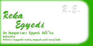 reka egyedi business card